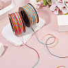 2 Rolls 2 Colors Segment Dyed Round Polyester Twisted Cords OCOR-TA0003-65B-7