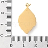 Ion Plating(IP) 304 Stainless Steel Pave Natural White Jade Pendants STAS-Q333-04G-02-3