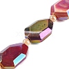 Electroplated Natural Agate Beads Strands G-L604-B01-01E-2