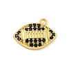 Rack Plating Brass Micro Pave Cubic Zirconia Pendants KK-P277-11G-1