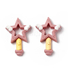 Opaque Resin Cabochons RESI-G036-G04-2