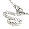 Non-Tarnish 304 Stainless Steel Cable Chains Dolphin Charm Bracelets BJEW-P334-03P-3