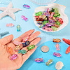 50Pcs Baking Paint Transparent Glass Beads DGLA-TA0001-62-6