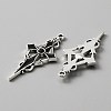 Jet Rhinestone Cross Pendatn with Black Enamel ENAM-WH0001-06AS-01-2