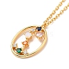 Colorful Cubic Zirconia Constellation Pendant Necklace NJEW-H166-01K-2