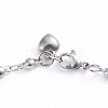 Non-Tarnish 304 Stainless Steel Link Chain Anklets X-AJEW-G026-03P-2