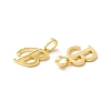 Rack Plating Eco-Friendly Brass Letter Pendants KK-K265-02G-B-2