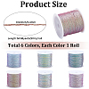 6 Rolls 6 Colors Polyester Braided Cord WCOR-CY0001-02A-2
