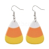 Halloween Candy Corn Acrylic Dangle Earrings for Women EJEW-JE05906-1