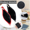 2Pcs 2 Colors Litchi Print PU Leather Zip Pouches ABAG-CP0001-08B-6