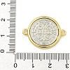 Rack Plating Brass Saint Benedict Medal Connector Charms KK-Z067-08G-02-3