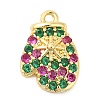 Rack Plating Brass Pave Cubic Zirconia Pendants KK-R150-13G-02-1