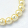 Baking Painted Pearlized Glass Pearl Round Bead Strands HY-Q330-8mm-21-2