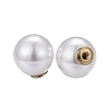 90Pcs 5 Size High Luster Eco-Friendly Plastic Imitation Pearl Ear Nuts OACR-LS0001-01-4
