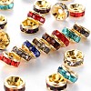 Brass Grade A Rhinestone Spacer Beads RSB037NFG-1