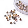 Brass Rhinestone Spacer Beads RB-X0013-10-NF-6