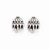 Tibetan Style Alloy European Beads Rhinestone Settings TIBEB-N007-002-2