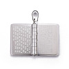 304 Stainless Steel Book Pendants for Teachers' Day STAS-P235-10P-6