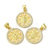 Rack Plating Brass Cubic Zirconia Pendants KK-Q771-02G-2