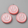 Opaque Resin Enamel Pendants LS-RESI-WH0036-20J-2