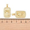 Brass Micro Pave Black Cubic Zirconia Pendants CU-CBAFB88-09G-3