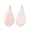 Natural Rose Quartz Big Pendants G-P491-06G-05-3