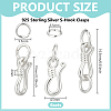 925 Sterling Silver S-Hook Clasps FIND-BC0014-25B-2