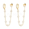 304 Stainless Steel Rhinestone Hoop Earrings EJEW-A161-04G-01-2