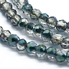 Electroplate Glass Beads Strands X-GLAA-F079-A-HP04-3