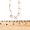 Brass Round Oval Paperclip Chain Necklace Making MAK-S072-04A-RG-2