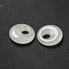 Natural White Jade Donut/Pi Disc Charms G-G142-02S-2