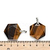 Natural Tiger Eye Pendants G-E487-95J-3