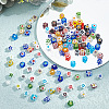 GOMAKERER 120Pcs 4 Style Handmade Millefiori Glass Beads Sets LAMP-GO0001-14-4