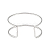 Non-Tarnish 304 Stainless Steel Hollow Open Cuff Bangles for Women BJEW-S155-04P-3