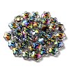 UV Plating Rainbow Iridescent Transparent Acrylic Beads OACR-C007-03C-3