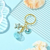 Alloy Enamel & Glass Bottle With Glass Rhinestone Keychain KEYC-FZ00020-1