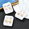 Heart Crystal Rhinestone Ear Fake Plugs EJEW-H105-21G-C-4