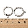 Tarnish Resistant 201 Stainless Steel Huggie Hoop Earrings Findings STAS-A167-01D-P-3