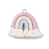 Macrame Weaving Rainbow Tassel Pendants FIND-I026-01E-1