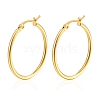 304 Stainless Steel Hoop Earrings PW-WG89744-18-1