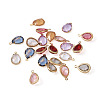 Cheriswelry 48Pcs 8 Colors  Faceted Resin Rhinestone Pendants RESI-CW0001-18-11