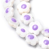 Natural Freshwater Shell Enamel Beads Strands SHEL-K006-01-3