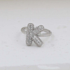 Brass Micro Pave Clear Cubic Zirconia Cuff Rings FS-WG17FF6-11-1