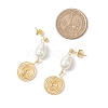 Glass Pearl Dangle Stud Earrings EJEW-JE06543-01-4