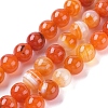 Natural Striped Agate/Banded Agate Beads Strands G-G582-10mm-62-1