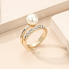 Elegant Alloy Rhinestone Cuff Rings CT5630-1