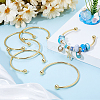 Beebeecraft 6Pcs Rack Plating Brass Cuff Bangle Making KK-BBC0013-98-4