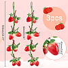 Foam Artificial Strawberry Model HJEW-WH0036-88-3