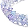 Transparent Crackle Glass Beads Strands CCG-L050-01B-08-2