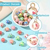 32Pcs 8 Colors Handmade Polymer Clay Pendants CLAY-YW0002-74-5